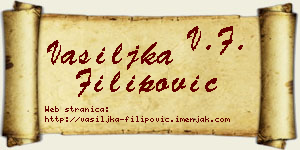 Vasiljka Filipović vizit kartica